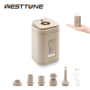 3-in-1 elektrische Mini-aufblasbare Pumpe mit Lichtern, kabelloser Luftkompressor, aufblasen, entleeren
