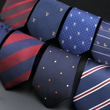 Neuheit Krawatten für Männer Cartoon Hund Punkte Paisley gestreift Mode Herren Business Meeting Hochzeit