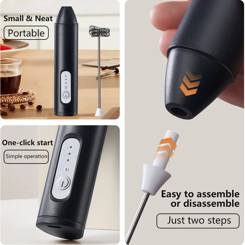 MINI Kaffeeaufschäumer USB wiederaufladbar 3 – Bild 4
