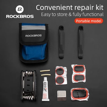 ROCKBROS Fahrrad Multifunktions Werkzeuge Tragbare MTB Rennrad Reifen Reparatur Tool Kits Radfahren Reifen