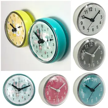 Mini-Sauger-Wanduhr, Badezimmer, beschlagfrei, wasserdicht, 7 cm, Küche, Toilette, Wohnzimmer, wasserdicht
