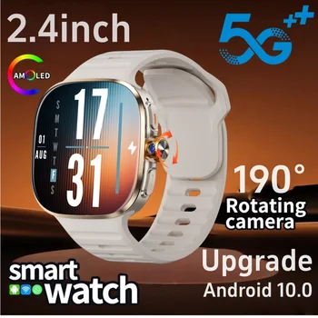 M99 Smartwatch 5G mit 2,4-Zoll-Amoled-Bildschirm, 900 W, rotierende Kamera, WIFI, GPS-Positionskompass, NFC