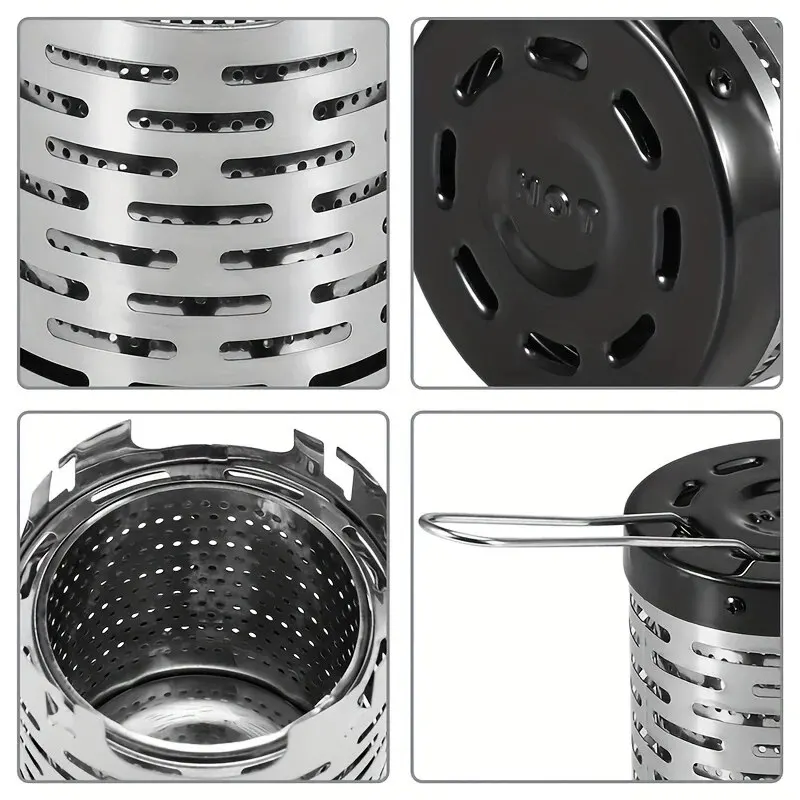 Edelstahl Heizung Abdeckung Outdoor Camping Heizung Herd – Bild 5