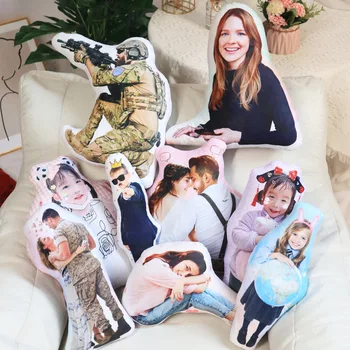 Personalisiertes Foto DIY Humanoid Kissen Paar Kissen Gefülltes Freund Kissen Benutzerdefinierter Vater