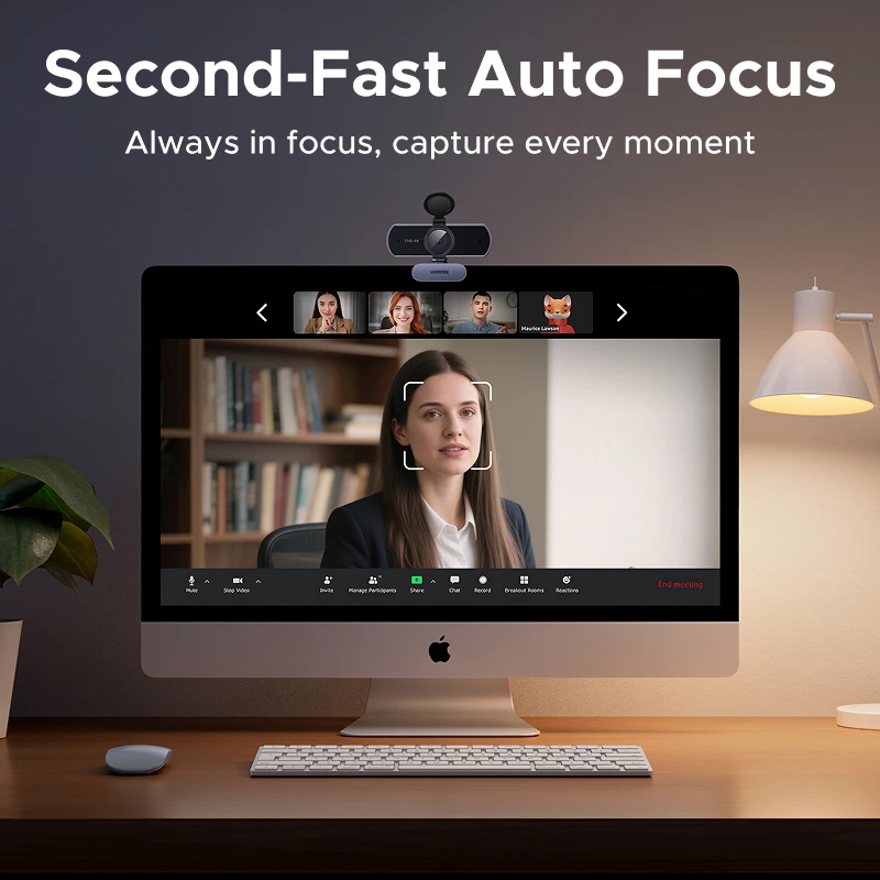 UGREEN 4K FHD 1080P Webcam 8MP für PC, PDAF Autofokus, Dual – Bild 5