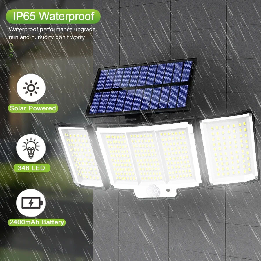 Solarleuchte für den Außenbereich, 328/348 LED, integrierter – Bild 2
