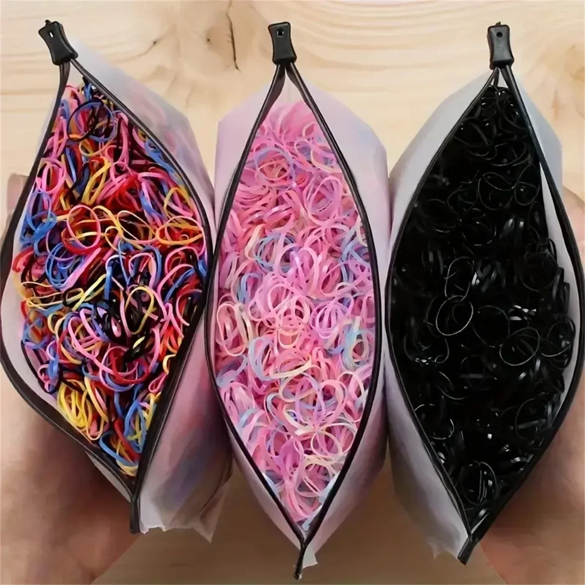 1000PCS Mädchen Bunte Einweg Gummiband Haar Krawatten
