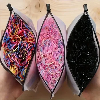 Mädchen Bunte Einweg Gummiband Haar Krawatten Stirnband Kinder Pferdeschwanz Halter Bands Kinder (1000 Stück)