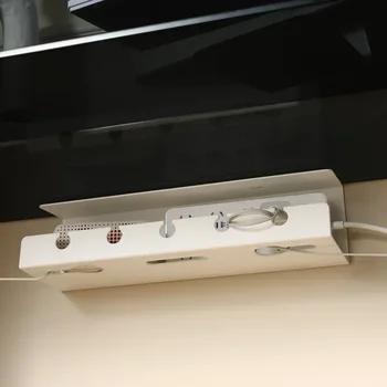 Kabelmanagement unter dem Schreibtisch, Kabelablage unter dem Schreibtisch mit Klemme, Steckdosenleiste