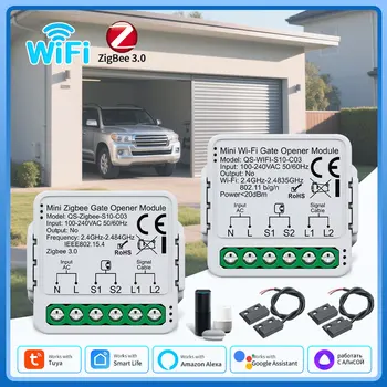 Tuya ZigBee WiFi Garage Türöffner Smart Gate Controller Schalter Modul Timer Smart Leben APP Fernbedienung