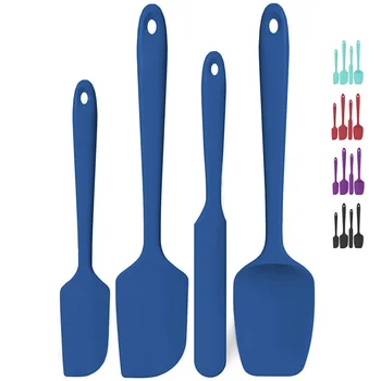 Küchen-Silikon-Spatel-Set, 600 °F High Heat Flex-Silikon-Schaber mit rutschfestem Griff zum Kochen, Mischen