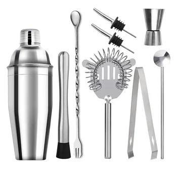 Edelstahl Cocktail Shaker Bartending Werkzeuge Barkeeper Kit Martini Sharker Trinken Mixer Set Mit Lagerung