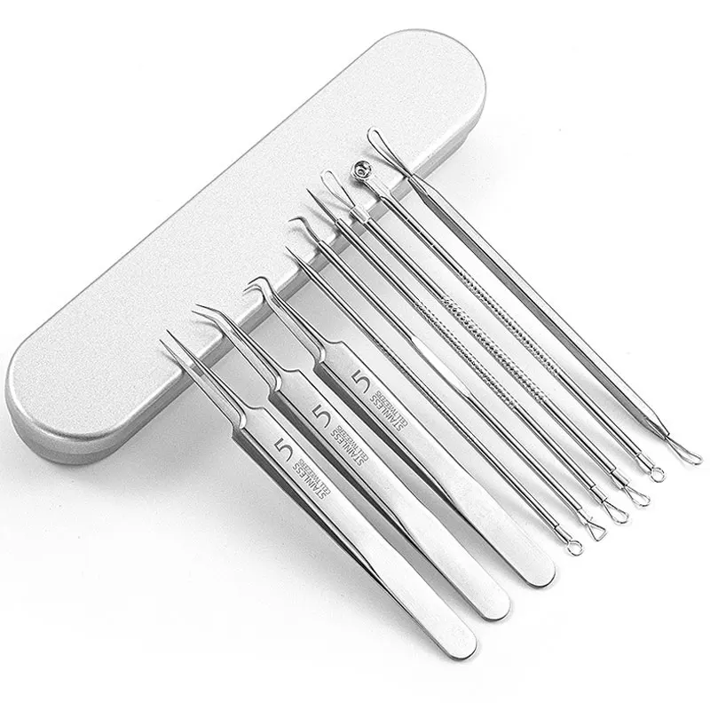 4-11Pcs Eingewachsene Haar Pinzette Akne Mitesser Entfernung – Bild 6