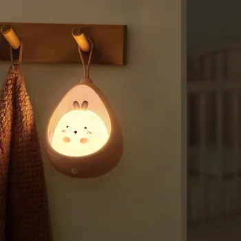 LED Nachtlicht intelligente menschliche Erkennung USB wiederauf ladbare Schlaf licht Schlafzimmer Nachttisch