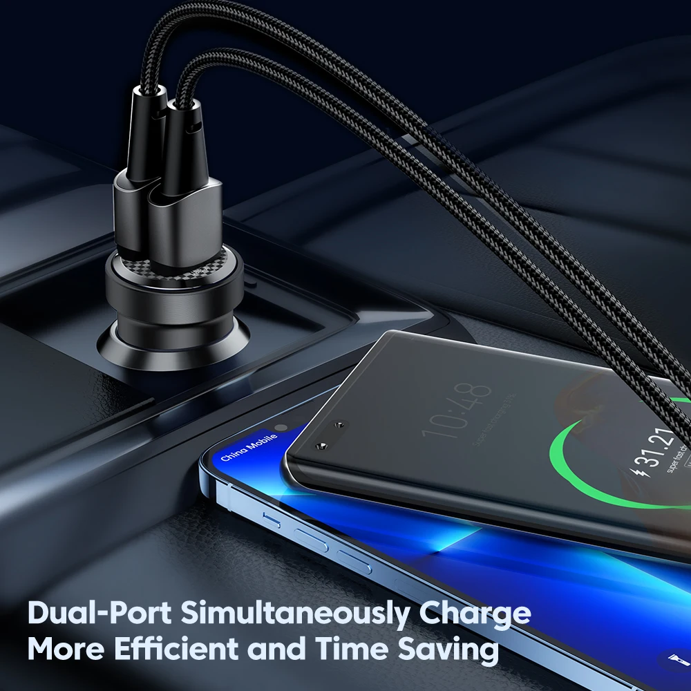 Auto-Ladegerät 33 W, USB-C PD, transparent – Bild 3
