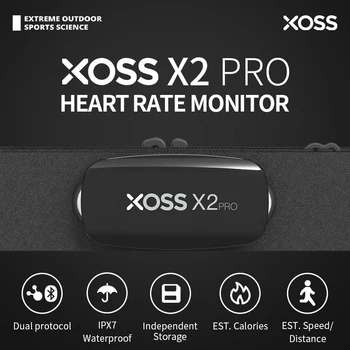 XOSS X2 Pro Herzfrequenzsensor Unabhängige Aufnahme Brustgurt HRM Monitor Bluetooth ANT+ Gesundheit Fitness