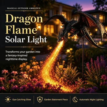 Solarbetriebene Solar-Gartenleuchte aus Kunstharz, wasserdichte Solar-Feuer-Gartenlampe, Kunstharz-Handwerk