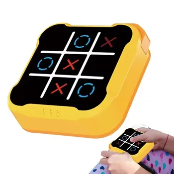 Tic-Tac-Toe Board Multifunktionales elektronisches Spiel Montessori Lerntischspiel Schach Tragbares