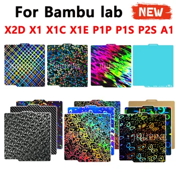 X2D P2S Bauplatte für Bambu Lab A1 P1P P1S Glatte X1C Federstahlplatte Doppelseitig 3D-Druck für Bamboo X2D