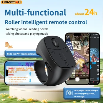 Handy-Scrollring, kabelloser Finger-Shutter, Fernbedienung, Seitenblätterer, Handy-Controller, BT, für Reisen