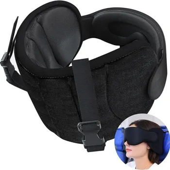 3D-konturiertes Reisekissen, 100 % Verdunkelung, Null-Augendruck, Schlafmaske, weich, verstellbar