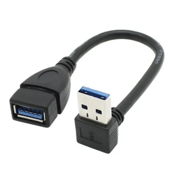 USB 3.0 rechtes/links/oben/unten Winkel 90-Grad-Verlängerungskabel Stecker auf Buchse Adapterkabel USB-Kabel