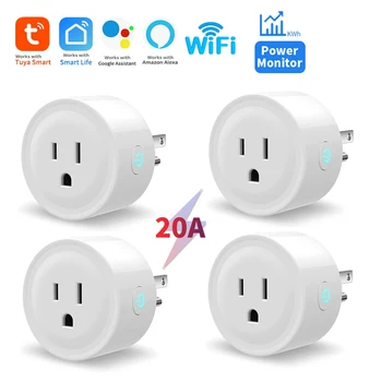 Tuya Smart Plug WLAN-Steckdose 20A mit Stromüberwachung für USA, Kanada, Mexiko, Peru, Japan, Zeitsteuerung