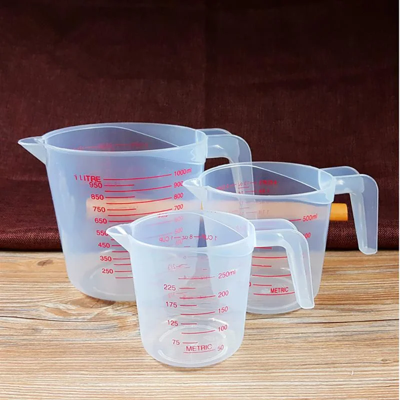 3 stücke 250/500/1000 ml Backflüssigkeit Messbecher PVC Skala – Bild 4