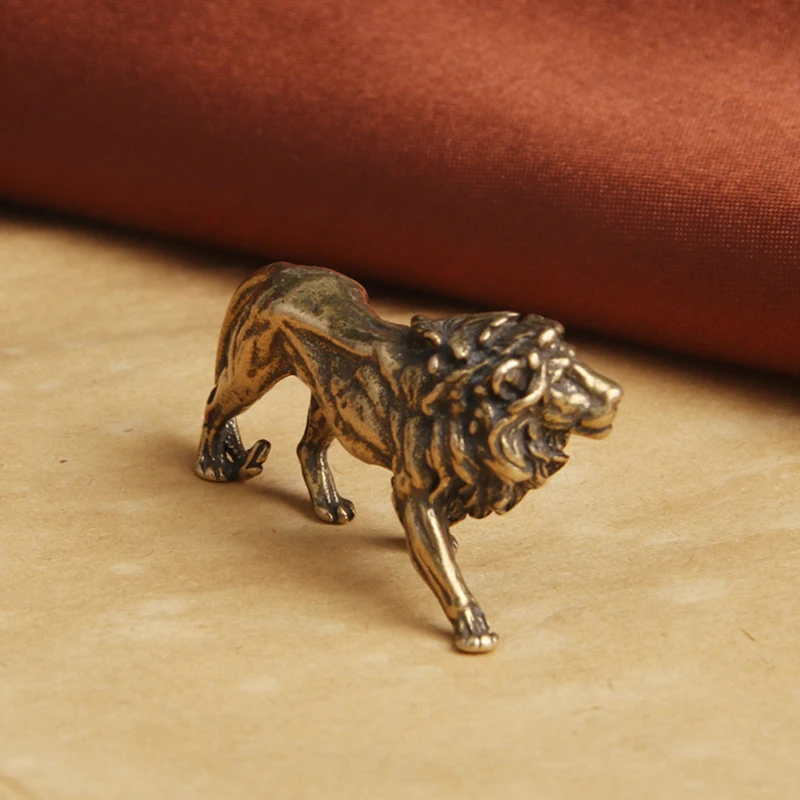 Reines Kupfer Majestätischer König der Löwen Miniaturen – Bild 2