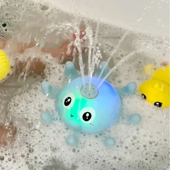 Baby Bad Spielzeug Spray Wasser Dusche Bade Spielzeug für Kinder Elektrische Wal Bad Ball mit Licht Musik LED