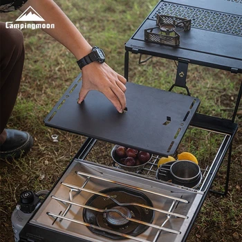 CAMPINGMOON CK-25BK-1PIGT Kombinationstisch geeignet für Snow Peak Herdabdeckung Outdoor Camping Tischzubehör