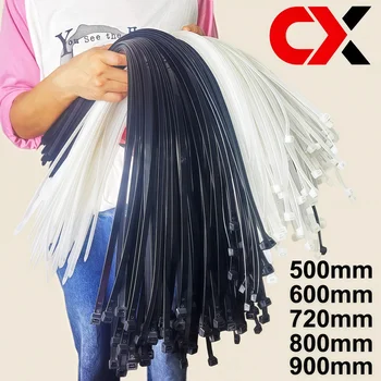 Hochbelastbare, extra lange Nylon-Kabelbinder - selbstsichernd, große Ausführung (50-90 cm), langlebiger