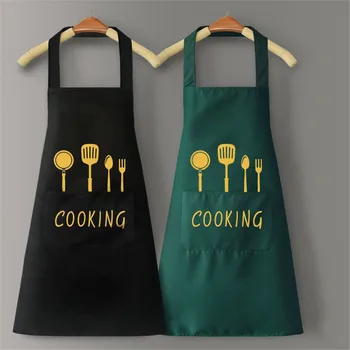 Küche Haushalt Kochen Schürze Männer Frauen Öl-Beweis Wasserdicht Erwachsene Taille Mode Kaffee Overalls
