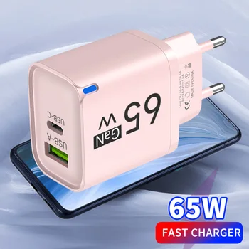 Handy-Ladegerät 65 W, Schnellladen, für iPhone 14 und Samsung
