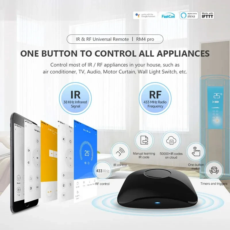 Original Broadlink RM4 Pro IR RF WIFI Universal Smart – Bild 3
