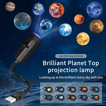 5V USB Plug-in Projektionslampe Planet/Halloween/Weihnachten Thema Ersatz Lampe Streifen Innendecke Dekoration
