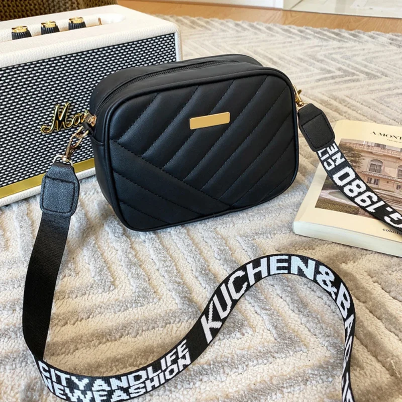 Umhängetasche Hohe Qualität Damen PU Rolling Strip – Bild 3