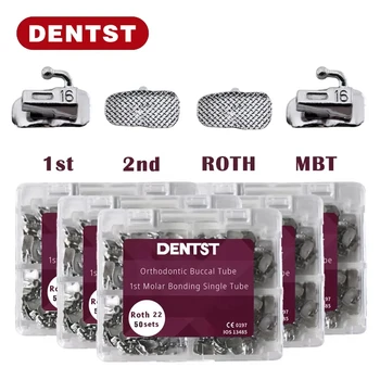 Bukkalröhrchen Dental Kieferorthopädie 1. 2. Molaren Bondable Nicht Cabrio Mesh Basis Einzel Rohr (50 Stück)