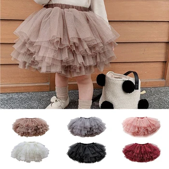 Kleine Mädchen Tutu Röcke Schwarz Flauschig Kleinkind Tüll Prinzessin Ballkleid Pettiskirt Ballett Tanz Kinder