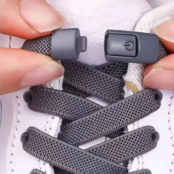 Elastische Schnürsenkel ohne Binden, Schnellverschluss-Schnürsenkel für Sneaker, Kinder und Erwachsene, 8 mm