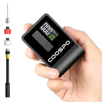 COOSPO Mini elektrische Luftpumpe, tragbarer digitaler Inflator, 120 PSI, 500 mAh, MTB, Rennrad, Zubehör