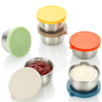 Set Salat-Tomatensaucen-Aufbewahrungsbehälter, Versiegelte Auslaufsichere Gewürzschale mit Deckel (3 Stück)