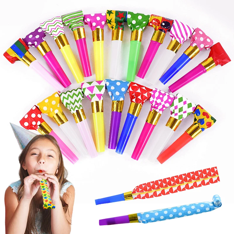 20/50 Stück Party Blowout Pfeifen Kindergeburtstag
