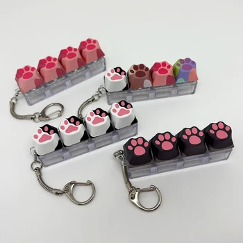 Katze Klaue Schlüsselbund Schlüssel Ring Anhänger Handy Rucksack Anhänger Desktop Zubehör Fingertip Büro