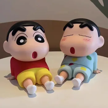 Crayon Shin-Chan Figuren Telefonhalter Kawaii Anime Desktop Ornamente Cartoon Fernsehen Telefon Unterstützung