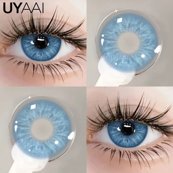 UYAAI NEUE blaue Augenfarblinse, 1 Paar grüne farbige Schüler für Augen, natürliche Y2K-Modelinsen