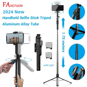FANGTUOSI 1750mm Wireless Selfie Stick Stativ Faltbare Einbeinstativ Mit Led-Licht Für Smartphones Balance