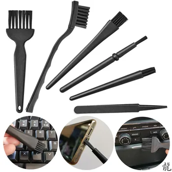 6-in-1-Reinigungsbürsten-Set für schwarze Tastaturen, kleiner Computer-Staubbürstenreiniger, antistatisch