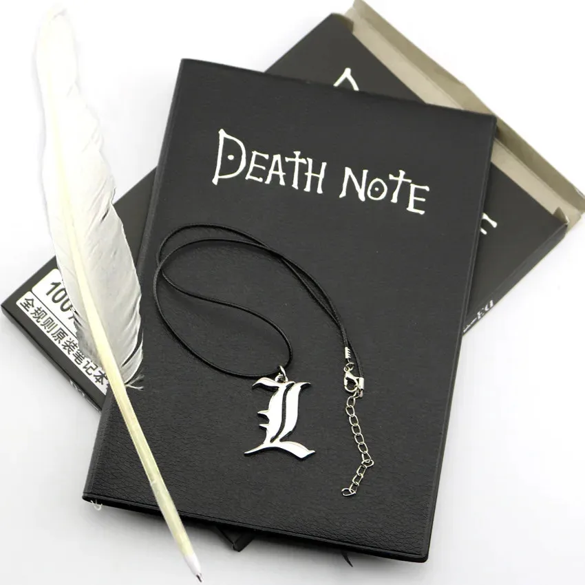 Anime Death Note Notizbuch-Set, Leder-Tagebuch, sammelbares