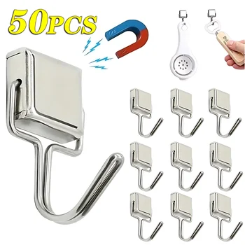 Starke Magnetische Haken Mehrzweck Lagerung Haken Home Küche Bar Lagerung Haken Schlüssel Lagerung (50 Stück)